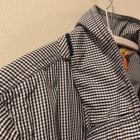 Tory Burch women’s size 0 Lightweifht Striped blue/white check Jacket - Picture 4 of 9